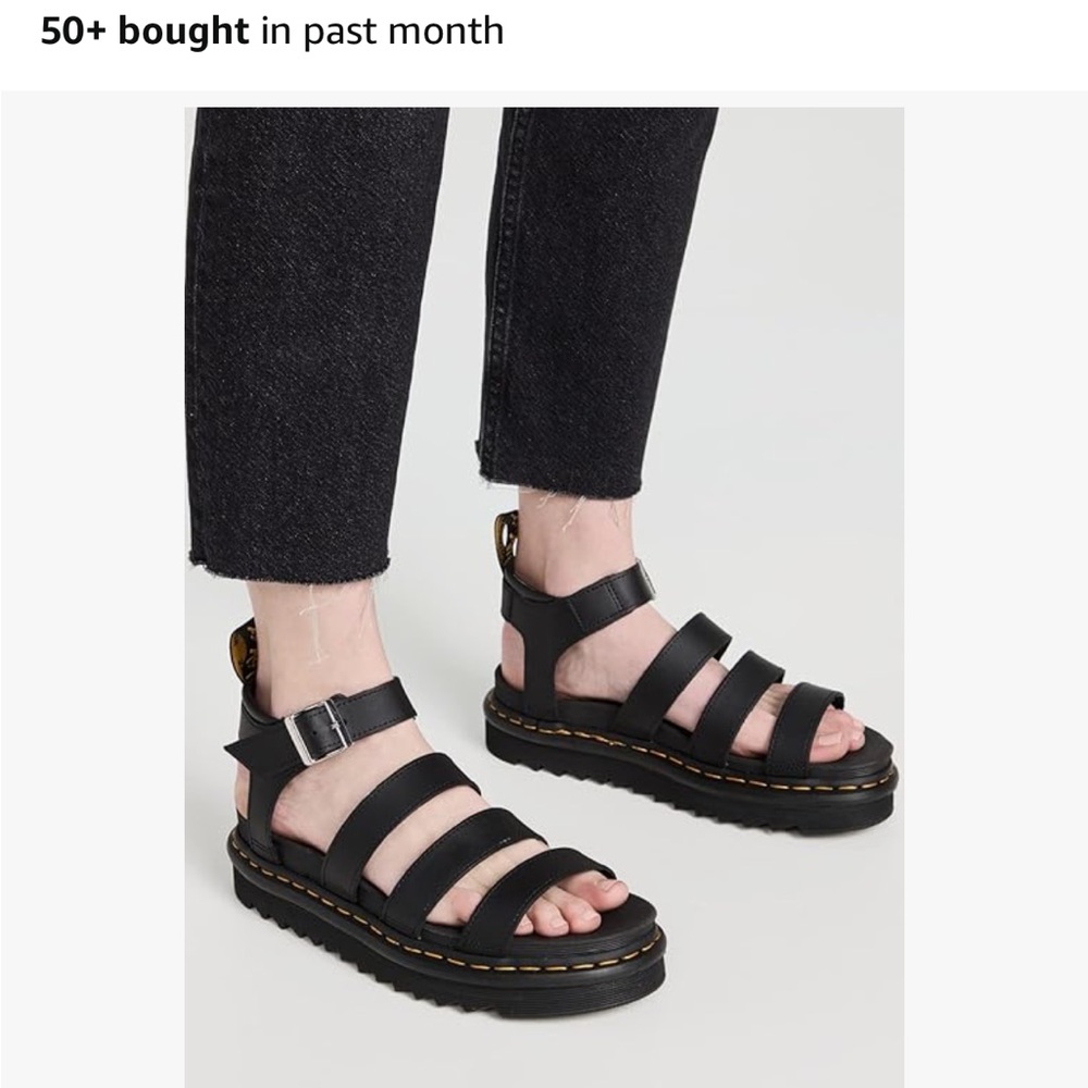 Dr. Martens Black Chunky Platform Sandals